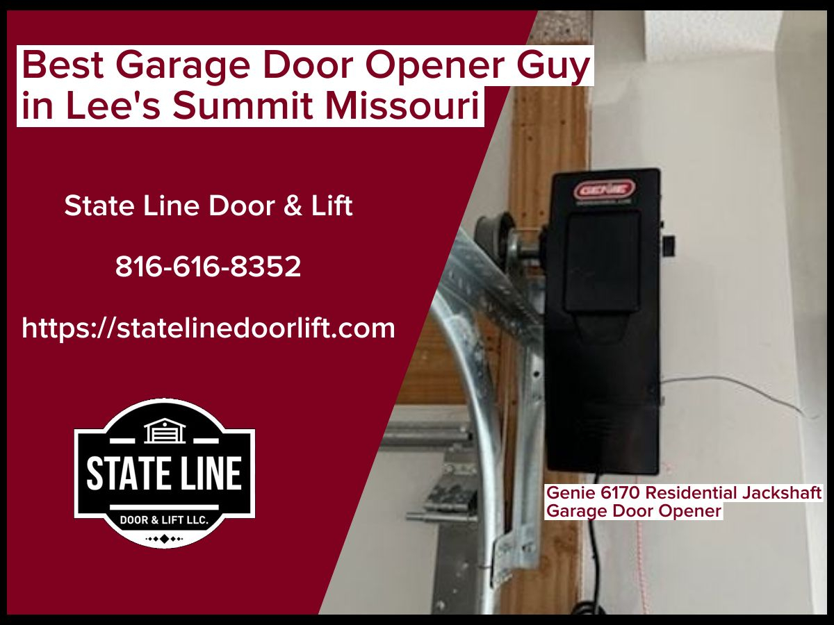 Genie jackshaft garage door opener installation in Lee's Summit, MO