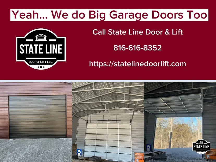16x12 large garage door installation in Greenwood MO